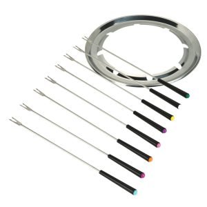 Fondue - Ring & Vorkjes set 8 stuks