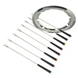 Fondue - Ring & Vorkjes set 8 stuks
