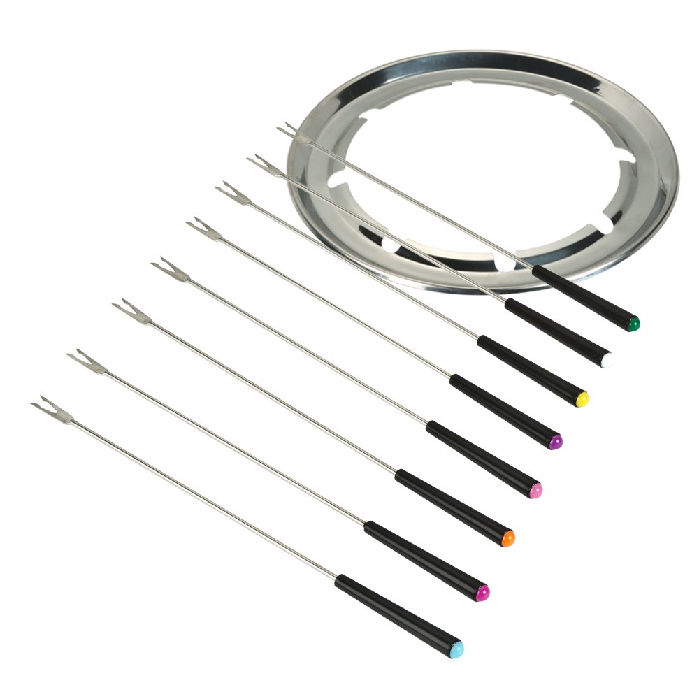 Fondue - Ring & Vorkjes set 8 stuks