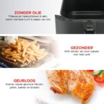 Slimfit Airfryer Pure XL 5L - Zwart - PFAS-vrij