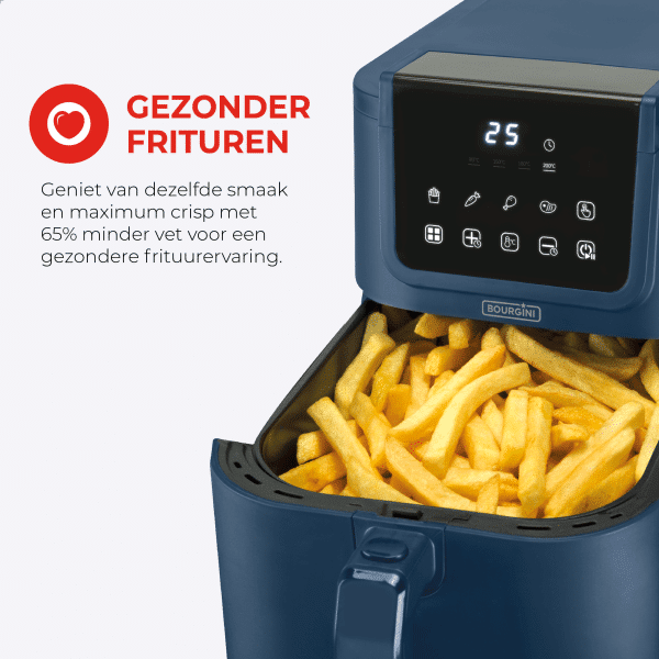 Slimfit Airfryer Pure XL 5L - Blauw - PFAS-vrij - Afbeelding 2