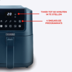 Slimfit Airfryer Pure XL 5L - Blauw - PFAS-vrij