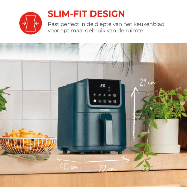 Slimfit Airfryer Pure XL 5L - Blauw - PFAS-vrij - Afbeelding 7