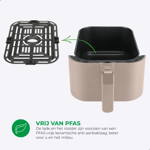 Slimfit Airfryer Pure XL 5L - Beige - PFAS-vrij - Afbeelding 3