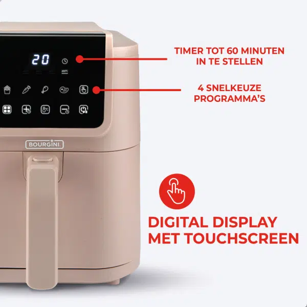 Slimfit Airfryer Pure XL 5L - Beige - PFAS-vrij - Afbeelding 5