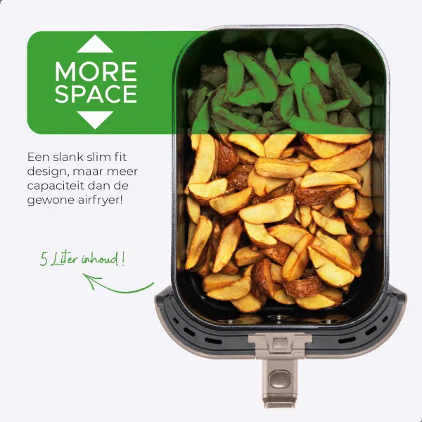 Slimfit Airfryer Pure XL 5L - Beige - PFAS-vrij - Afbeelding 9