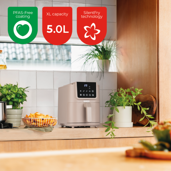 Slimfit Airfryer Pure XL 5L - Beige - PFAS-vrij