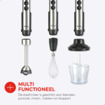 Staafmixer Set - 1500 watt + hakmolen & maatbeker