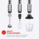 Staafmixer Set - 1500 watt + hakmolen & maatbeker