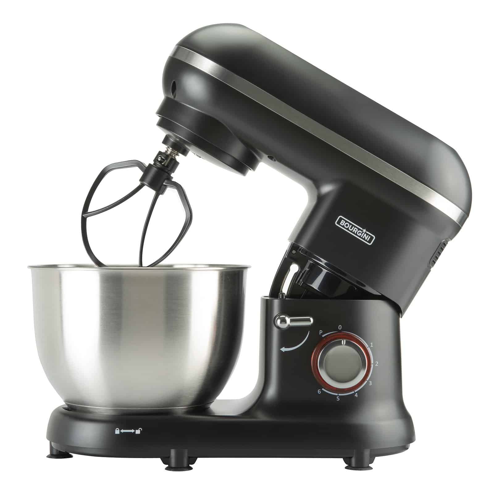 Classic Kitchen Chef 4,5L - Keukenmachine - Zwart - Bourgini