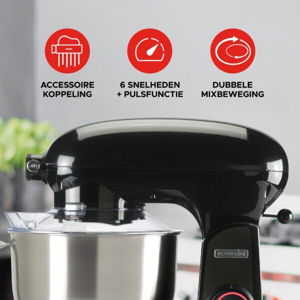 Steel Kitchen Chef Pro 5.5L - Keukenmachine – Retro Glossy