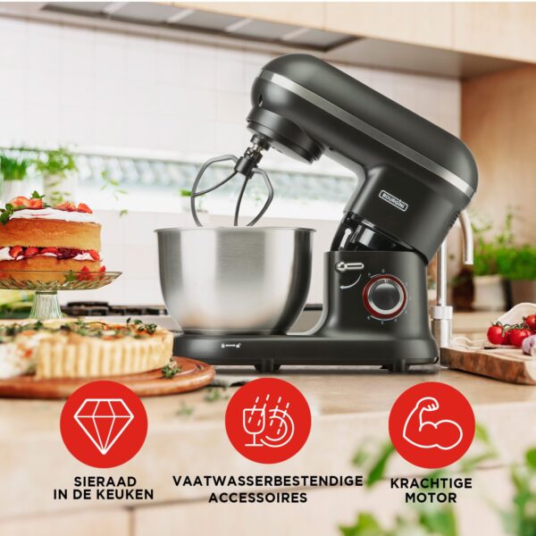 Classic Kitchen Chef 4,5L - Keukenmachine - Zwart