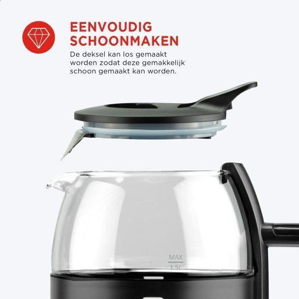 Glazen Waterkoker - 1,5L - Afbeelding 10