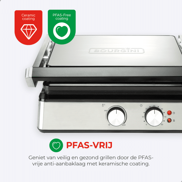 Contact Grill PURE - RVS – PFAS-vrij