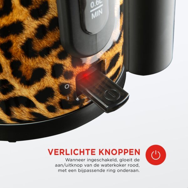 Trendy Panter Waterkoker - Waterkoker met Pantherprint - 1,7L