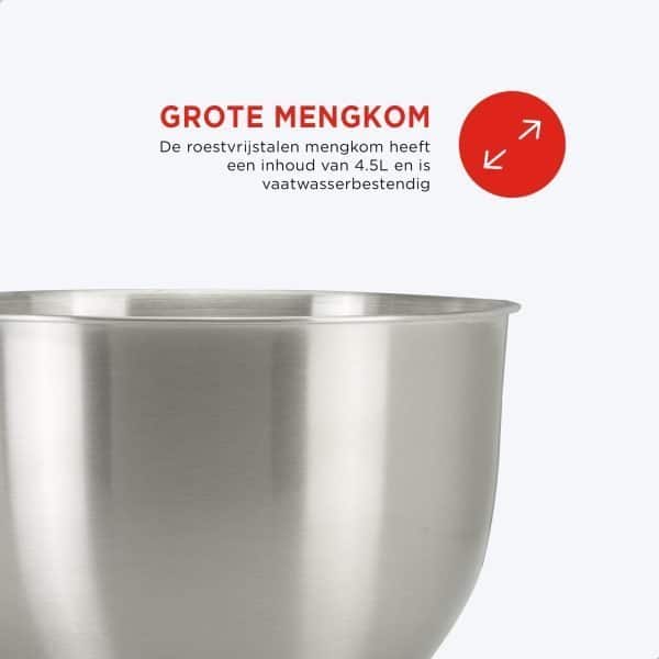 Classic Kitchen Chef 4,5L - Keukenmachine - Rood - Afbeelding 4