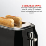 Retro Toaster - Broodrooster in retro design - Zwart