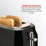 Retro Toaster - Broodrooster in retro design - Zwart