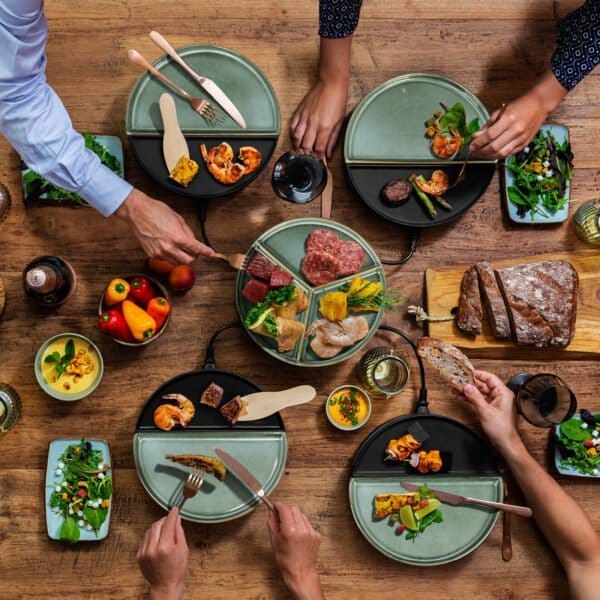 Chef’s Dinner Party – Gourmetstel – Glazed Grey – 4 personen – PFAS-vrij