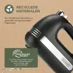 Elements Handmixer 400W – 5 Snelheden & turbofunctie