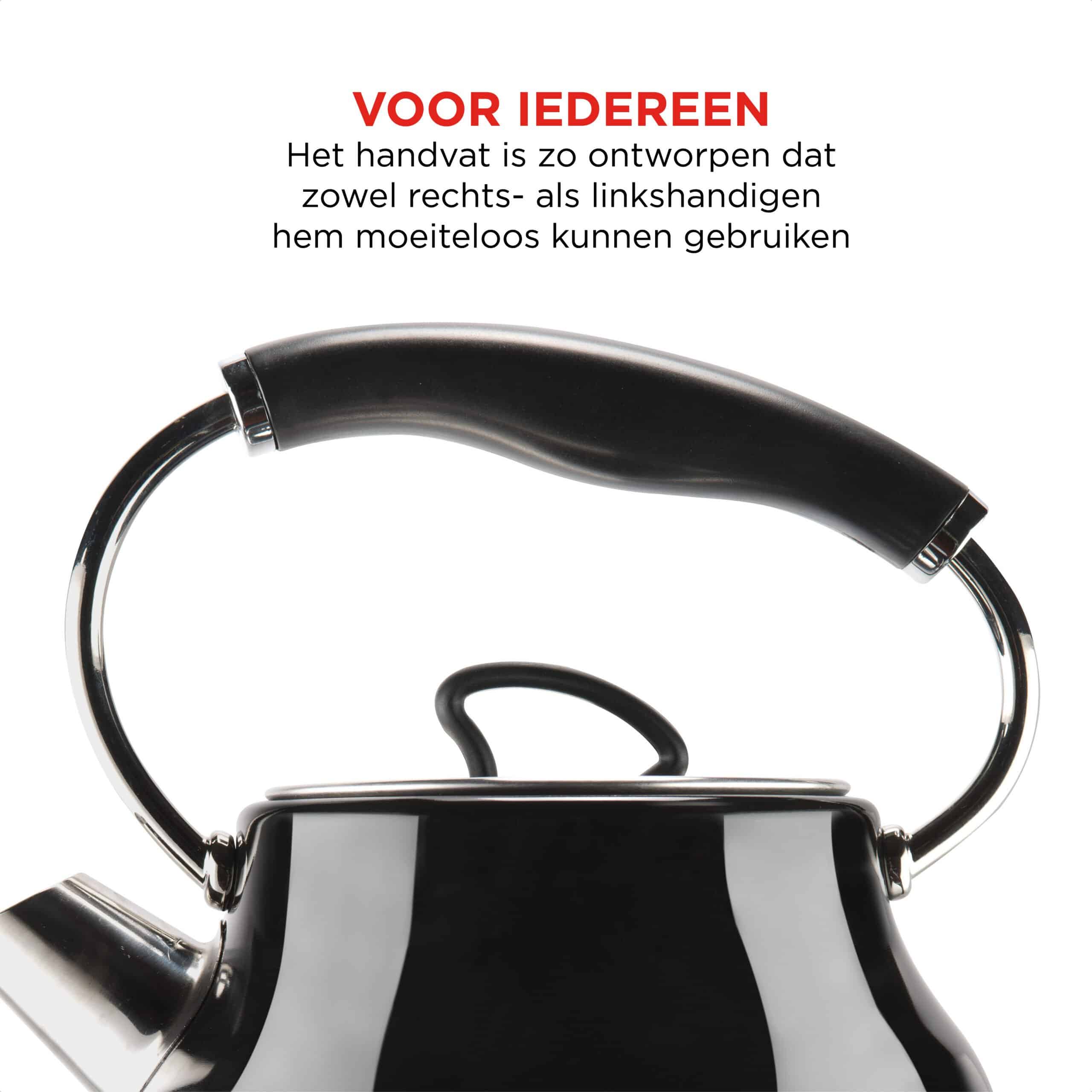 BOURGINI Retro Waterkoker Deluxe Zwart