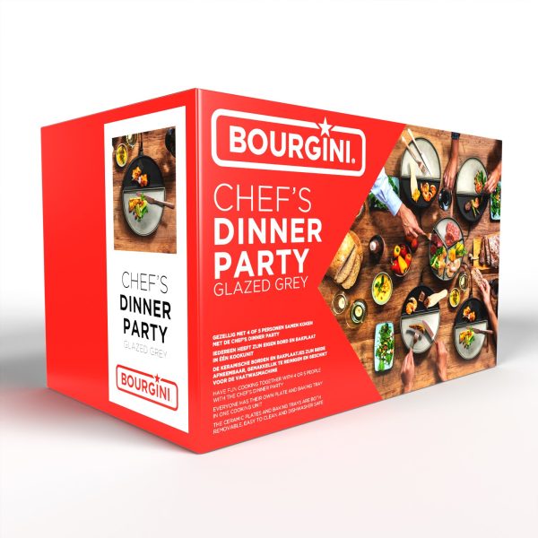 Chef’s Dinner Party – Gourmetstel – Glazed Grey – 4 personen – PFAS-vrij