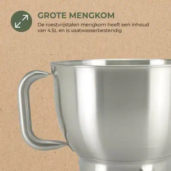 Elements Kitchen Chef 4.5L – Krachtige 1000W keukenmachine - Afbeelding 6
