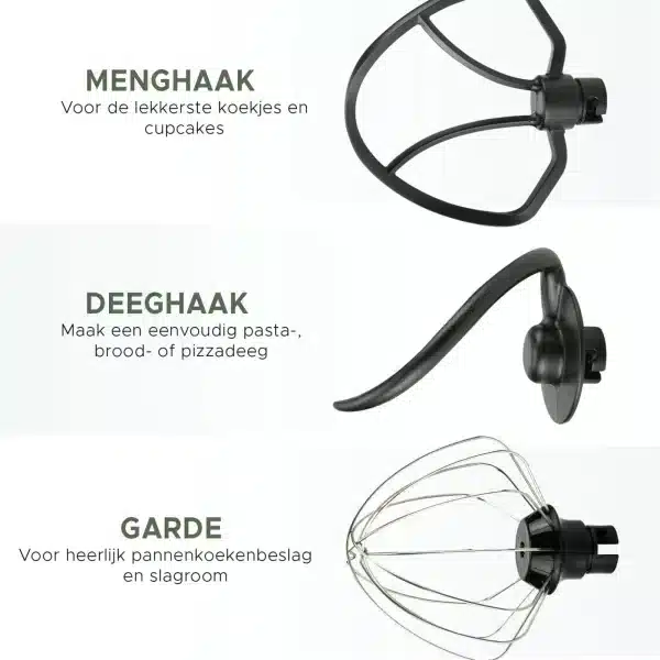 Elements Kitchen Chef 4.5L – Krachtige 1000W keukenmachine - Afbeelding 3