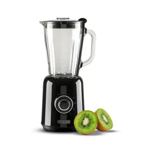 Retro Blender – 1,5L Glazen kan – 500W - 5 snelheden en pulsfunctie