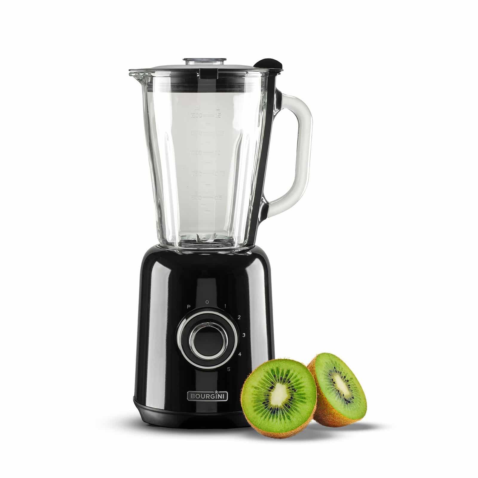 Retro Blender - 1,5L Glazen kan - 500W - 5 snelheden en pulsfunctie