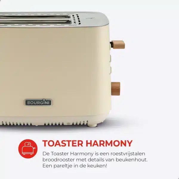 Harmony Ontbijtset – Broodrooster & Waterkoker – Beechwood - Afbeelding 12