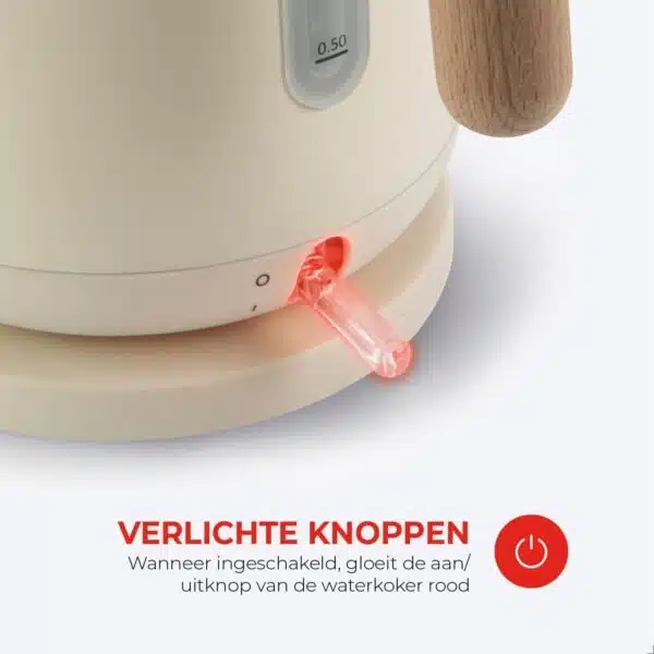 Harmony Waterkoker - 1,7L - Waterkoker met beukenhouten details - Afbeelding 6