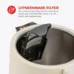 Harmony Waterkoker - 1,7L - Waterkoker met beukenhouten details