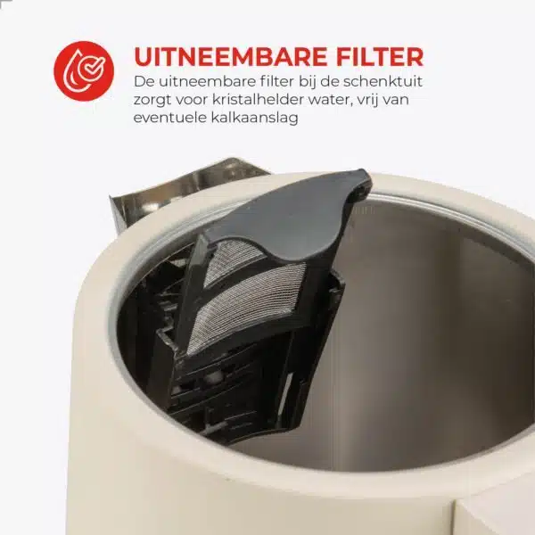 Harmony Waterkoker - 1,7L - Waterkoker met beukenhouten details - Afbeelding 5