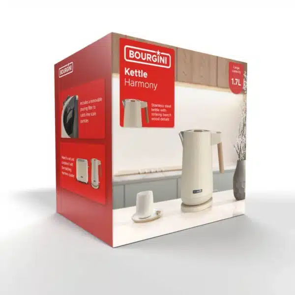 Harmony Waterkoker - 1,7L - Waterkoker met beukenhouten details - Afbeelding 9