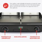 Plancha Pure - Elektrische grillplaat en bakplaat - 8 persoons - PFAS-vrij