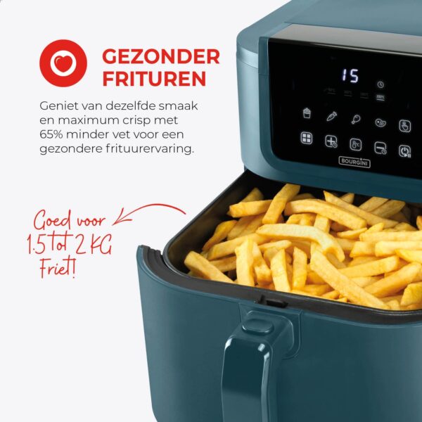 Slimfit Airfryer Pure XXL - 8L - Blauw - PFAS-vrij