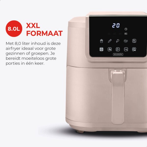 Slimfit Airfryer Pure XXL - 8L - Beige - PFAS-vrij