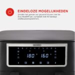 Duo Airfryer 8.0L - 2x 4.0L - Zwart - PFAS-vrij