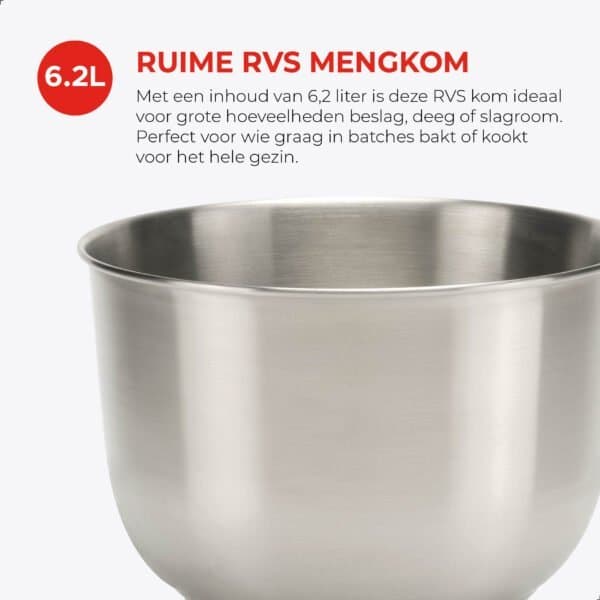 Kitchen Chef Plus 6.2L - Keukenmachine - Zwart - Afbeelding 10