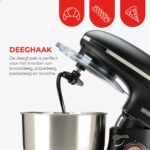 Kitchen Chef Plus 6.2L - Keukenmachine - Zwart