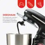 Kitchen Chef Plus 6.2L - Keukenmachine - Zwart