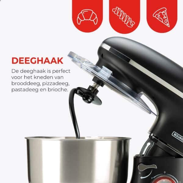 Kitchen Chef Plus 6.2L - Keukenmachine - Zwart - Afbeelding 4