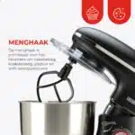 Kitchen Chef Plus 6.2L - Keukenmachine - Zwart