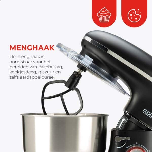 Kitchen Chef Plus 6.2L - Keukenmachine - Zwart - Afbeelding 5