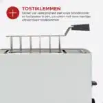 Tosti Toaster Wit - Broodrooster met bagelfunctie & Tostimaker