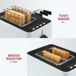 Tosti Toaster Wit - Broodrooster met bagelfunctie & Tostimaker