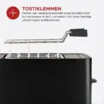 Tosti Toaster Zwart - Broodrooster met bagelfunctie  & Tostimaker