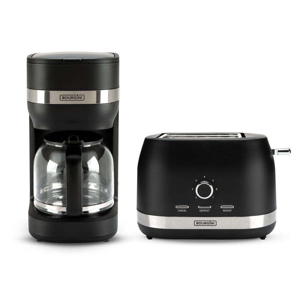 Elements Ontbijtset– Koffiezetapparaat & Broodrooster – Zwart