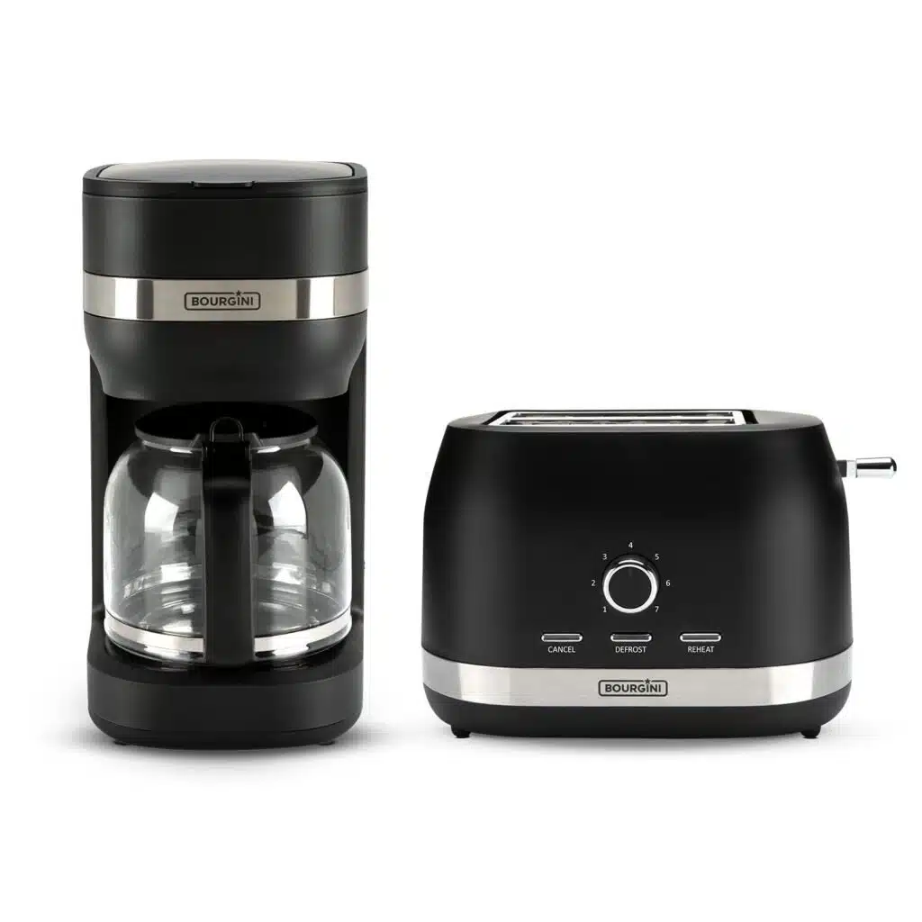 Elements Ontbijtset– Koffiezetapparaat & Broodrooster – Zwart